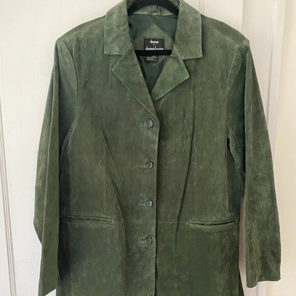 Dennis Basso Emerald Green Suede Jacket - Picture 1 of 7